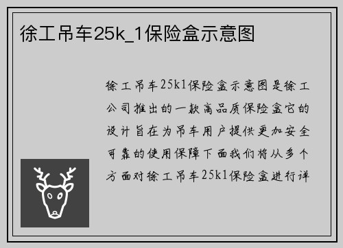 徐工吊车25k_1保险盒示意图